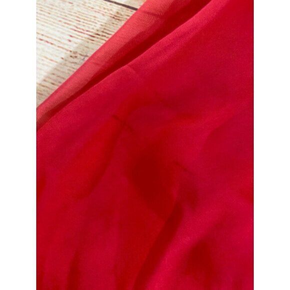 Teri Jon By Ricki Freeman Women's Red Silk Cocktail Dress - 8 - Picture 4 of 16